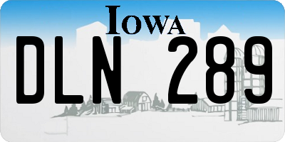 IA license plate DLN289
