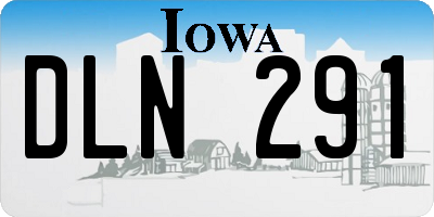IA license plate DLN291
