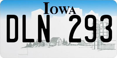IA license plate DLN293