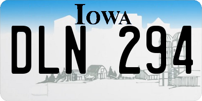 IA license plate DLN294