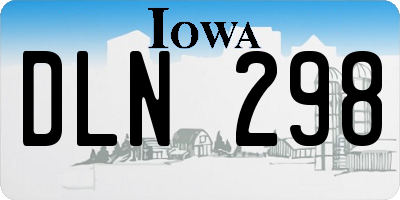 IA license plate DLN298