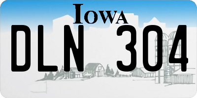 IA license plate DLN304