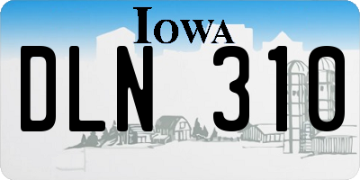 IA license plate DLN310