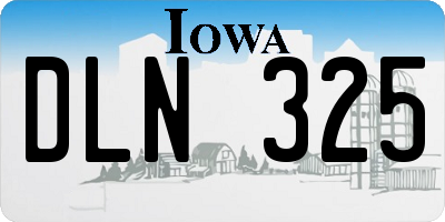 IA license plate DLN325