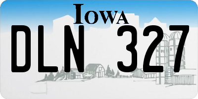 IA license plate DLN327
