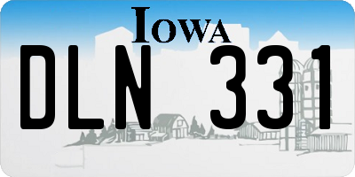 IA license plate DLN331