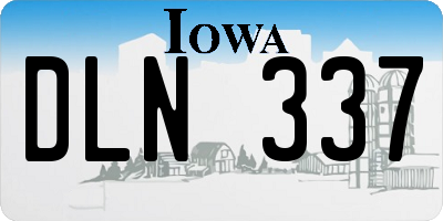 IA license plate DLN337