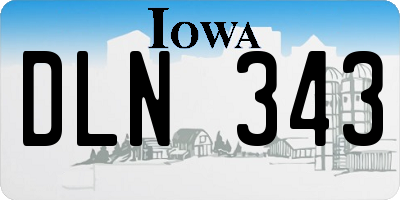 IA license plate DLN343
