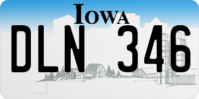 IA license plate DLN346