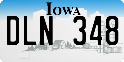 IA license plate DLN348