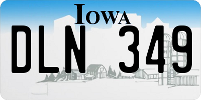 IA license plate DLN349
