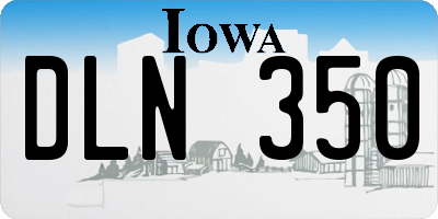 IA license plate DLN350