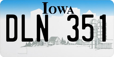 IA license plate DLN351