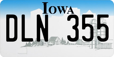 IA license plate DLN355