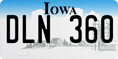 IA license plate DLN360