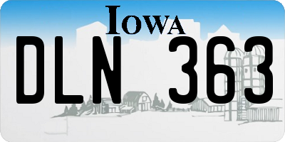 IA license plate DLN363