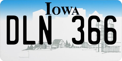 IA license plate DLN366