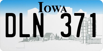 IA license plate DLN371