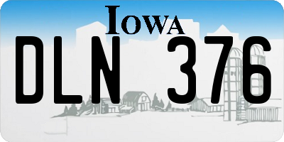 IA license plate DLN376