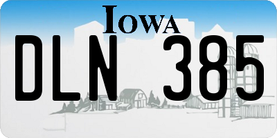 IA license plate DLN385