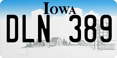 IA license plate DLN389
