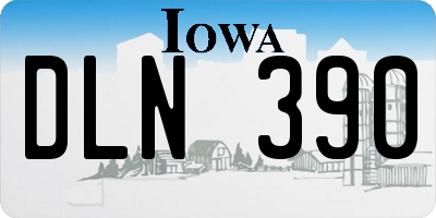 IA license plate DLN390