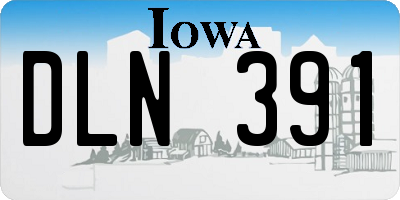 IA license plate DLN391