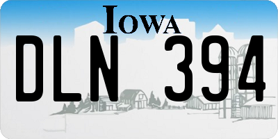 IA license plate DLN394
