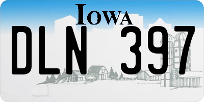 IA license plate DLN397