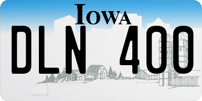 IA license plate DLN400