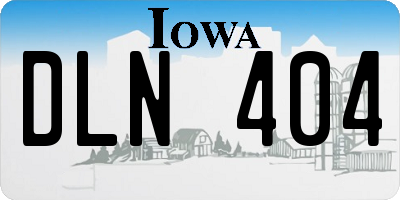 IA license plate DLN404