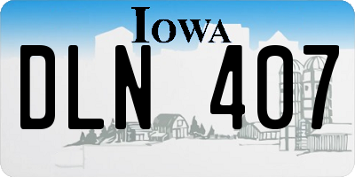 IA license plate DLN407