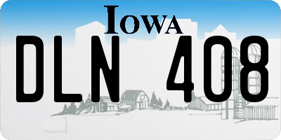 IA license plate DLN408