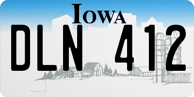IA license plate DLN412