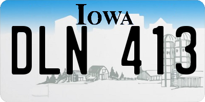 IA license plate DLN413