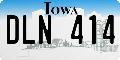 IA license plate DLN414