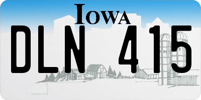 IA license plate DLN415