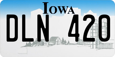 IA license plate DLN420