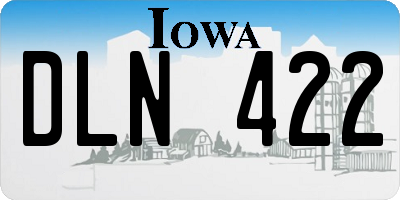 IA license plate DLN422