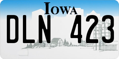 IA license plate DLN423