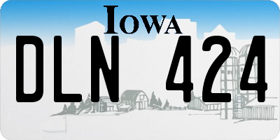 IA license plate DLN424