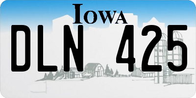IA license plate DLN425