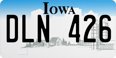IA license plate DLN426