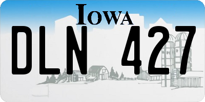 IA license plate DLN427