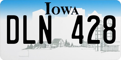 IA license plate DLN428