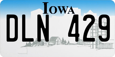 IA license plate DLN429
