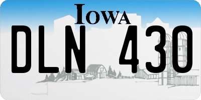 IA license plate DLN430