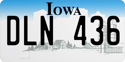 IA license plate DLN436