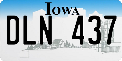 IA license plate DLN437