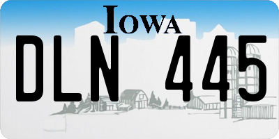 IA license plate DLN445